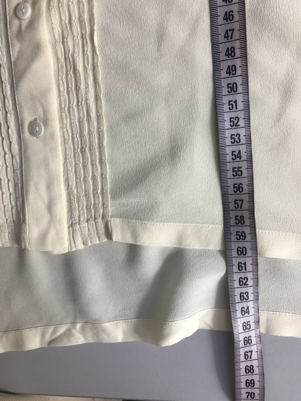 Блузка COMPTOIRDES COTONNIERS шелковая, в бежевом оттенке 40 размер