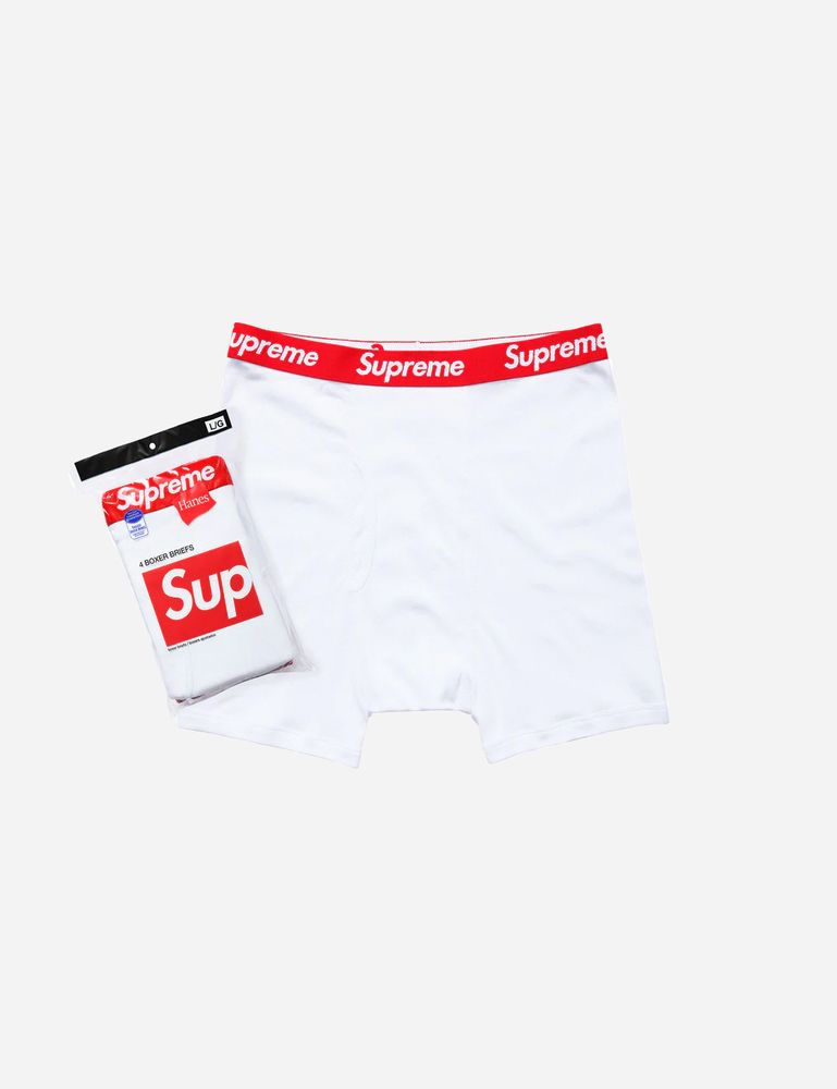 Supreme Hanes Boxer White (4 pack)