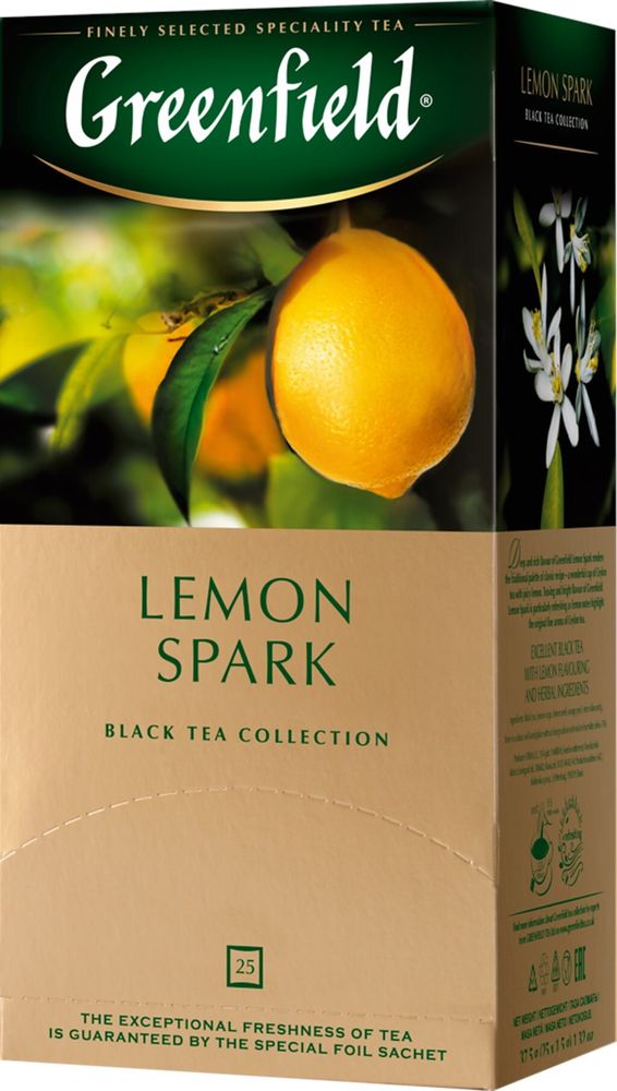 Чай черный Greenfield, Lemon Spark, 25 пак