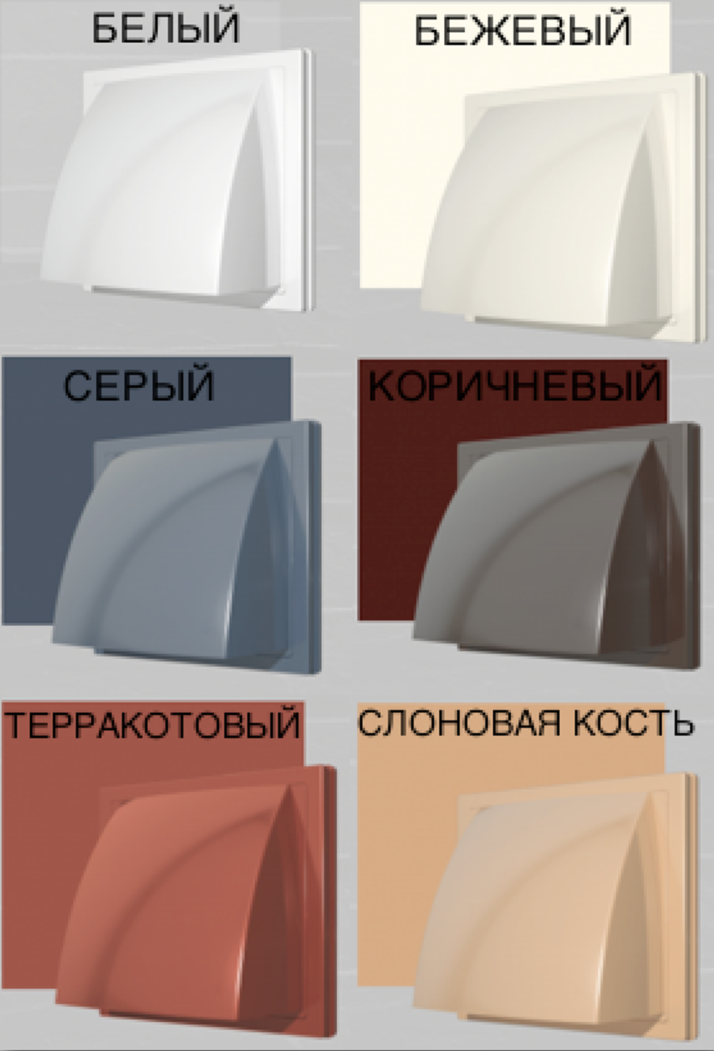 КИВ К2 125 0.5м с пластиковым козырьком. Клапан Инфильтрации Воздуха