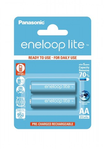 Аккумулятор Panasonic Eneloop Lite BK-3LCCE/2BE 950 mAh 2шт AA