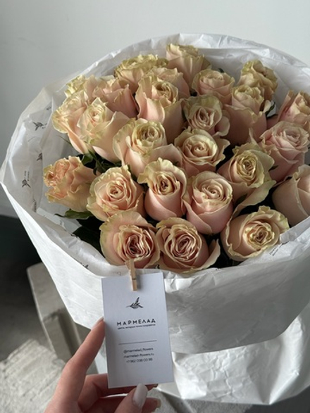 Букет из розы в розовом оттенке 25 шт