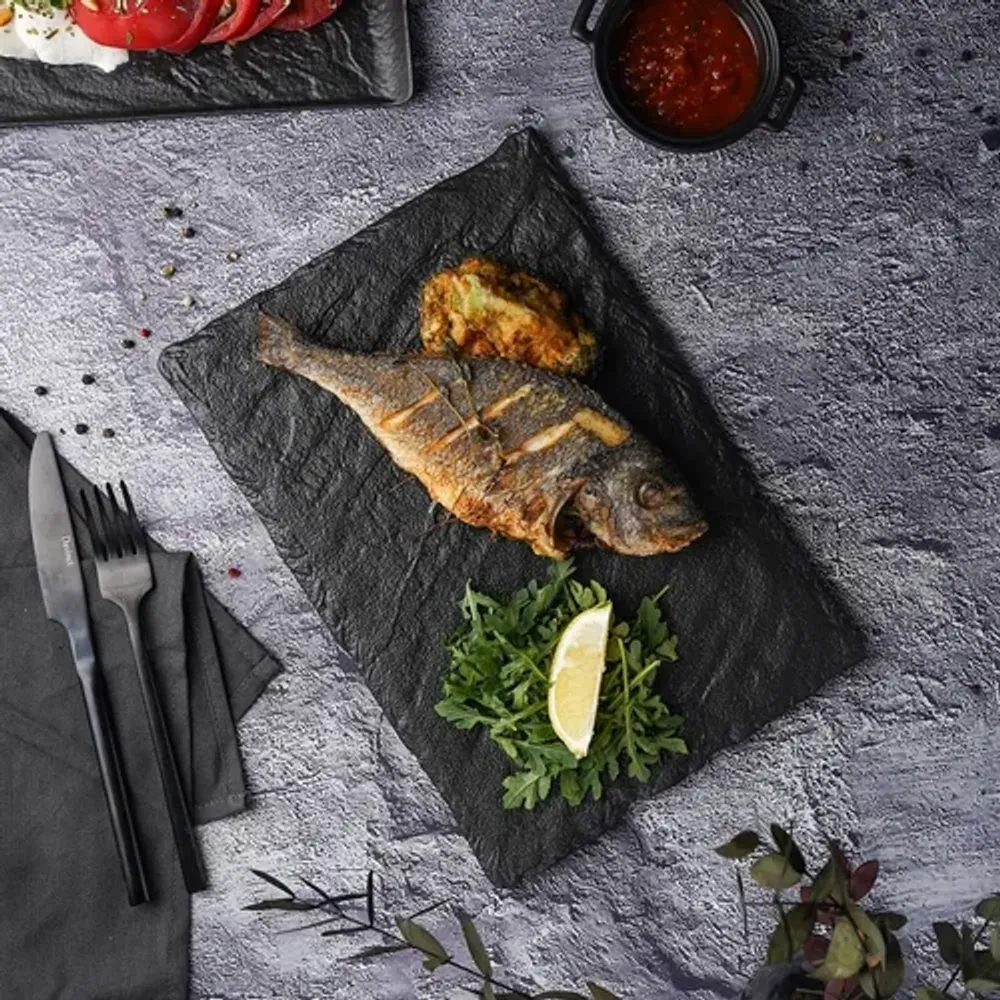 Блюдо прямоугольное 30*21 см h1,2 см Black Raw Stellar P.L. Proff Cuisine [1]