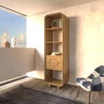 Стеллаж из массива дуба Deo 3.1 для гостиной