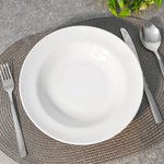 Тарелка 240мм глубокая форма Идиллия Без деколи 500мл