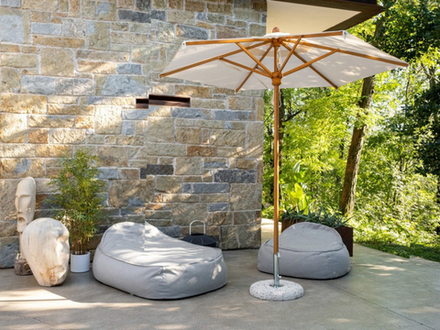 Зонт профессиональный диаметром 2.5 м Scolaro Palladio Standard, натуральный, слоновая кость