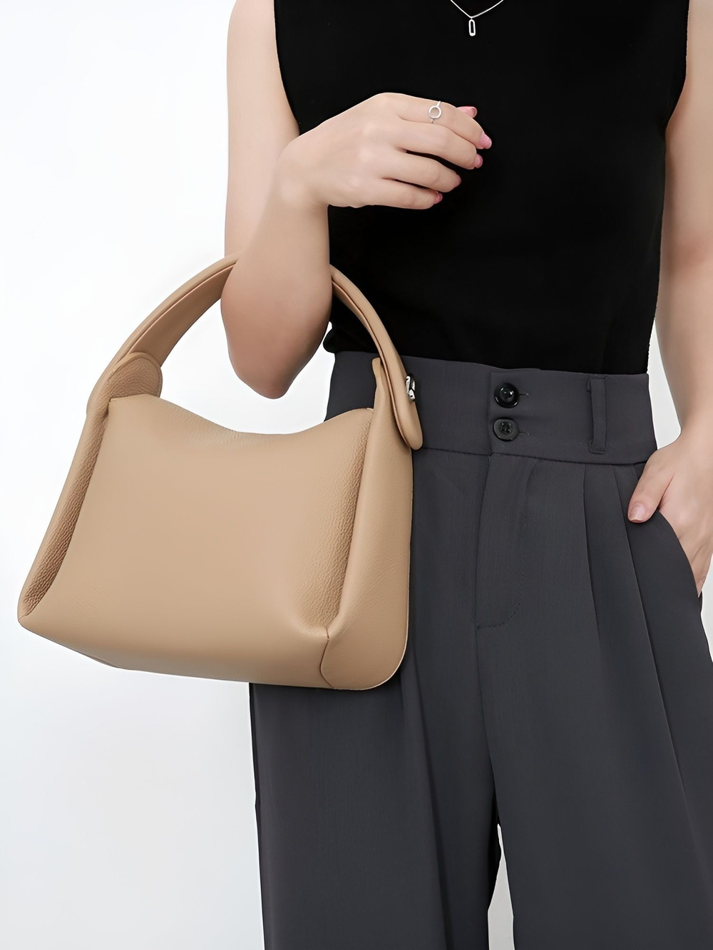 женская сумка на плечо из натуральной кожи