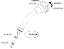 Кольцо уплотнительное Iø20x1.3 FKM (42,0402,0317)