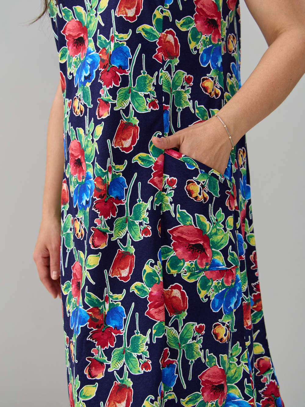 Платье П-012/тсиний-маки