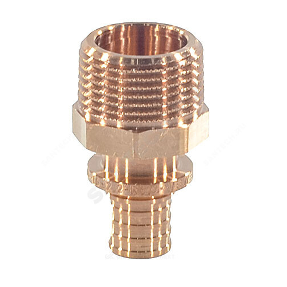 Муфта для PE-X труб аксиальная бронза Дн 16х3/4" НР RAUTITAN RX+ Rehau 14563121001 (13660501001)