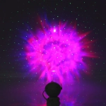 Световой прибор Лазер «Космос» 12*8*8 см, пульт д/у, питание от USB (DC)