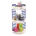 Полка угловая для ванной комнаты "Премиум", голубая большая РП-822