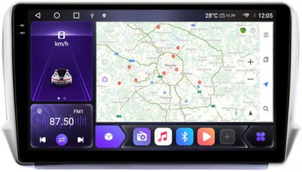 Магнитола для Peugeot 208/2008 2013-2019 - Carmedia OL-1964 QLed+2K, Android 12, ТОП процессор, CarPlay, SIM-слот