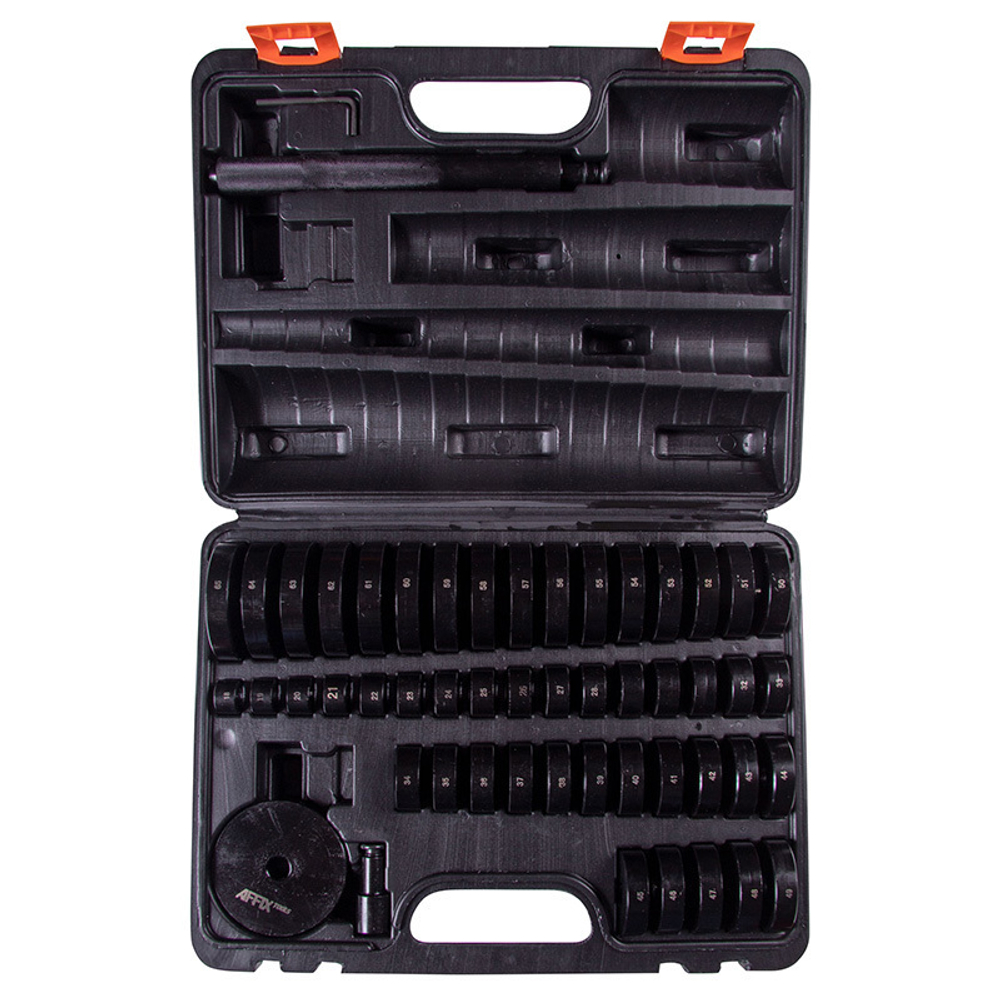 AFFIX (AF10020049C) Набор оправок для монтажа и демонтажа подшипников, 18-74 мм, кейс, 51 предмет