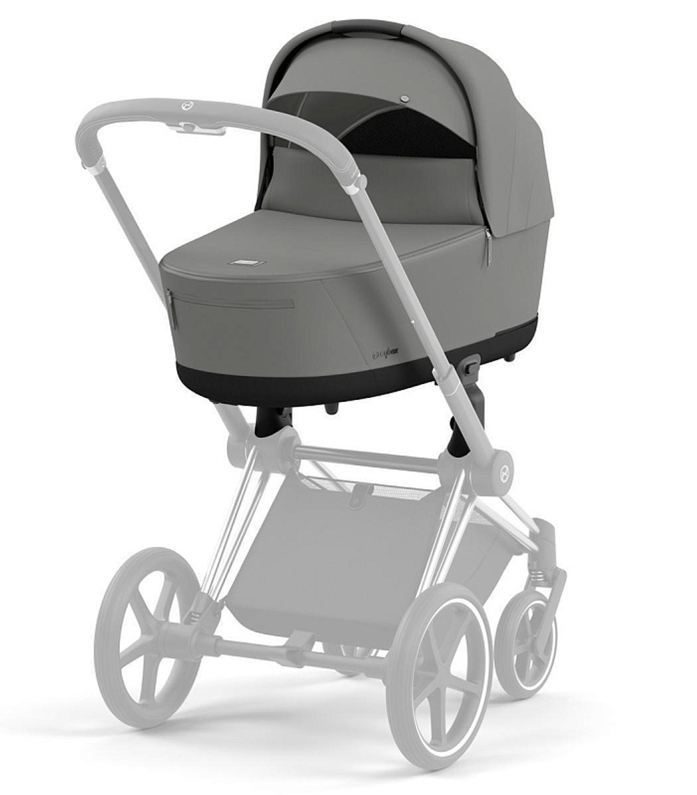 Коляска 3 в 1 Cybex Priam IV Chrome Brown complete и автокресло Cloud T i-Size Mirage Grey Plus Mirage Grey