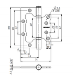 Петля накл. ПНУ 100 цинк (кунгур) (00005286)
