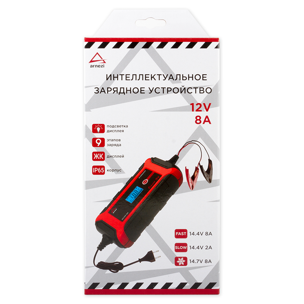Зарядное устройство Smart X4 (12В, 0,6-8A, акб 10-160Ач) ARNEZI R7990004