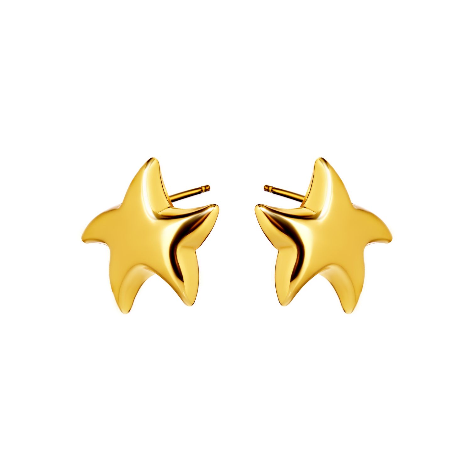 Серьги Plain Gold Earings – Star