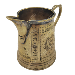 Кофейный набор из 3 предметов: кофейник, сахарница и сливочник. Индия. Латунь. 1950–1960-е гг.