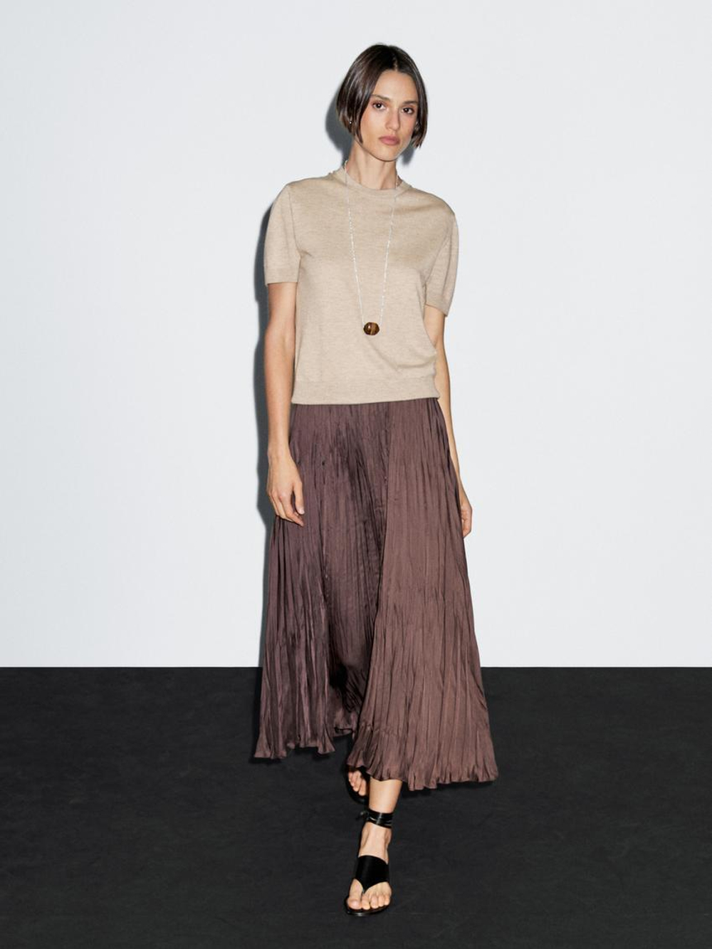 Massimo Dutti Свитер из смесовой шерсти, норка