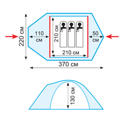 Tramp палатка Stalker 3 (V2) (зеленый)