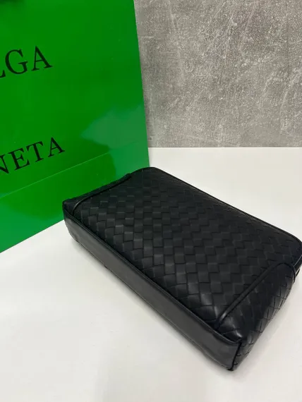 Клатч Bottega Veneta Intrecciato черный