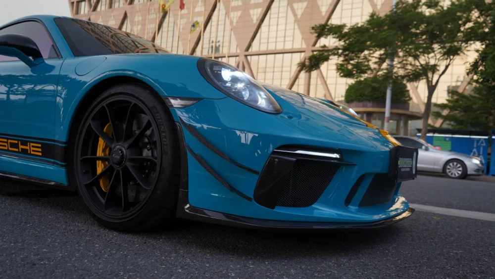 Карбоновые канарды переднего бампера KARBEL для PORSCHE 911 991.2 GT3 2015–2020