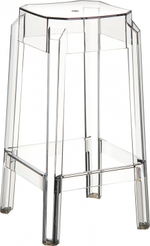 Табурет прозрачный полубарный, Siesta Contract Fox 65, прозрачный