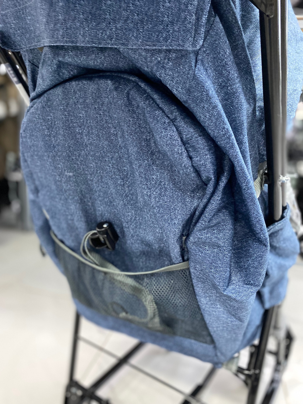 Коляска комбинированная «Наши детки» 6 с листочками синий (арт. НДТ6/2)