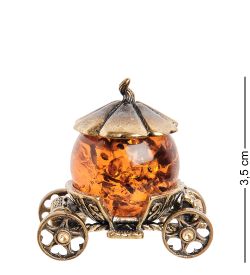 Народные промыслы AM-1480 Фигурка «Карета» (латунь, янтарь)