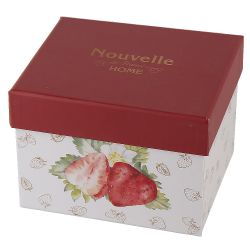 Кружка "Фруктовый сад.Клубника" v=350мл (фарфор) (подарочная упаковка)