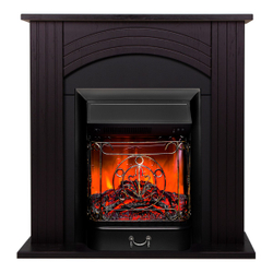 Электрокамин RealFlame Hanna DN орех с очагом Majestic Lux Black