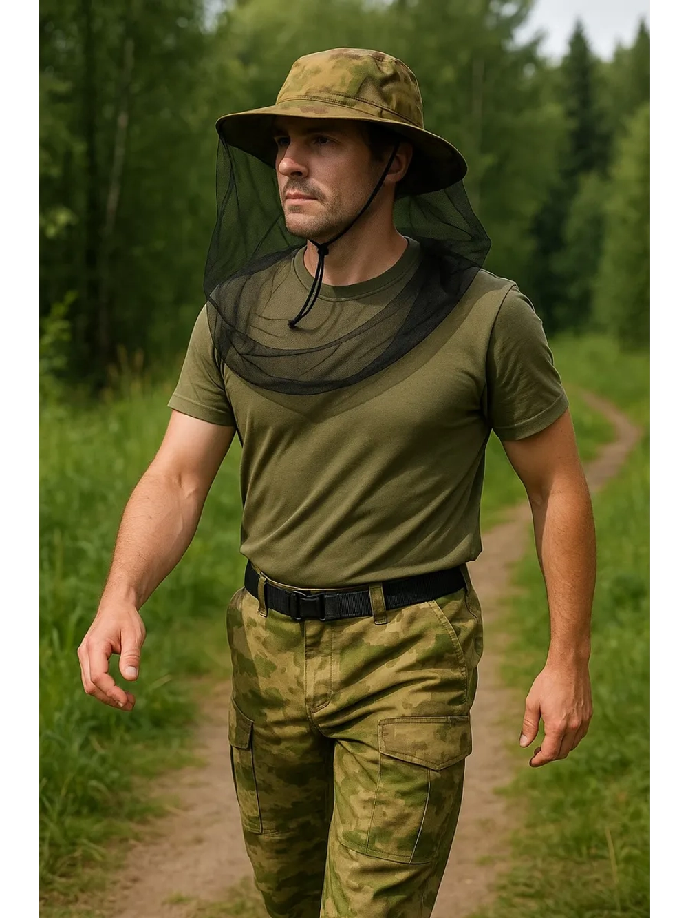 Камуфляжные штаны карго мох