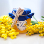 Брендированные баночки с медом для корпоративных подарков на 8 марта (пример)