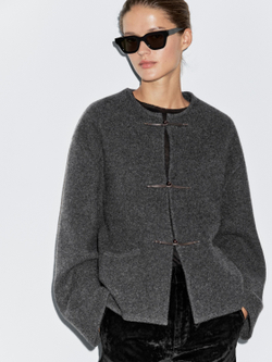 Massimo Dutti Кардиган с пуговицами, серый