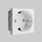 Модульная розетка с заземлением и шторками Werkel белый W1171160 4690389211744