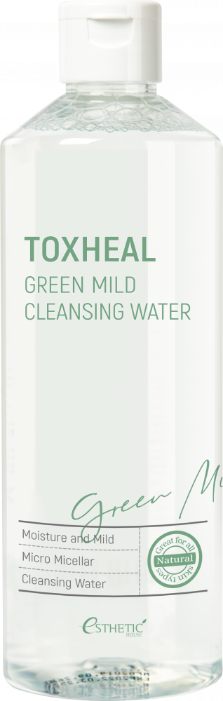 Жидкость для снятия макияжа ESTHETIC HOUSE TOXHEAL Green Mild Cleansing Water, 530 мл.