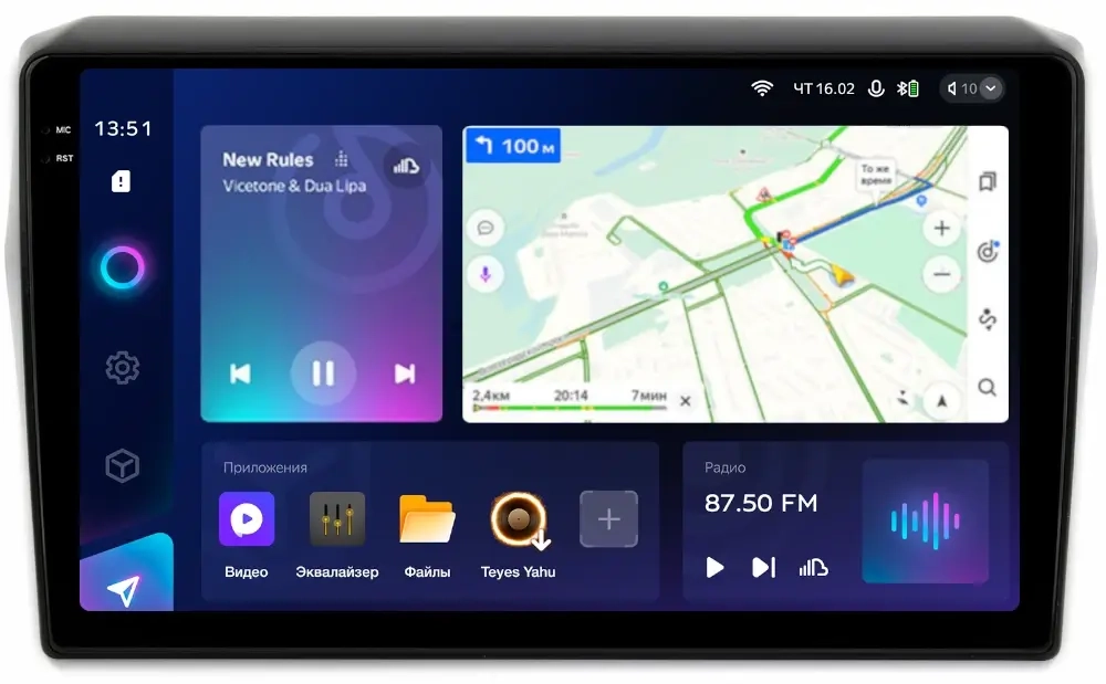 Магнитола для Suzuki Swift 5 2016-2023 (рамка матовая 10) - Teyes CC3-2K на Android 10, 2K QLED, ТОП процессор, CarPlay, 4G SIM-слот