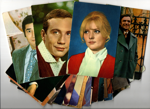 №41 Открытки Артисты и актёры СССР 1970–1980-е г. 25 штук. Цветные, чистые, без повторов