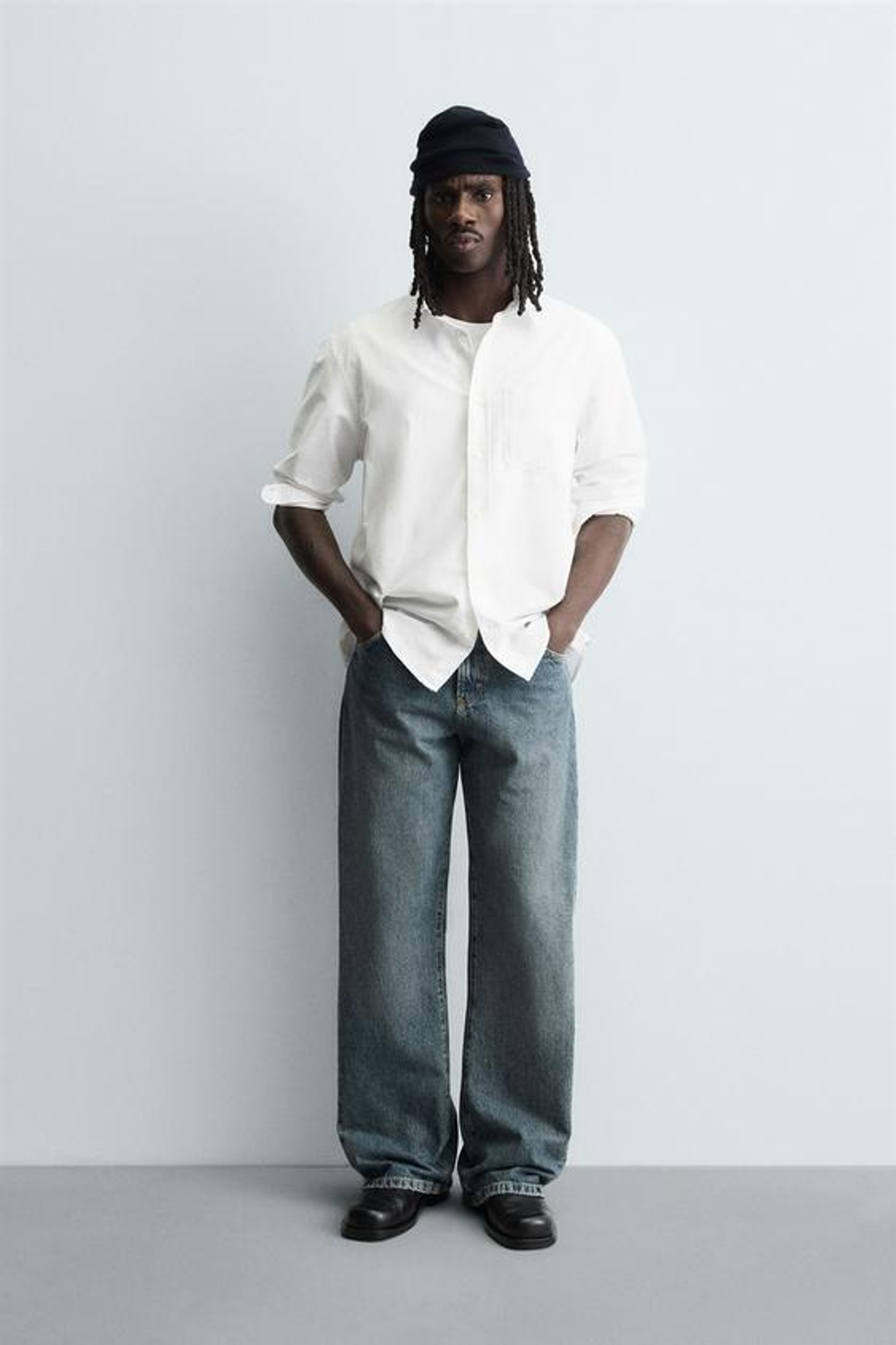 ZARA ДЖИНСЫ FLARE FIT, ВЫЦВЕТШИЙ СИНИЙ