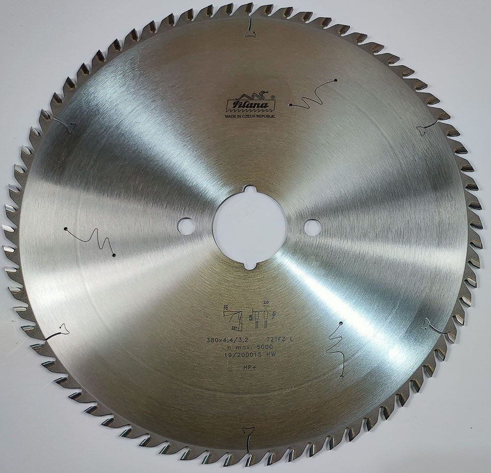 Пила дисковая TCT "Pilana" 380x4.4/3.2x60 z72 97 TFZ L HP+