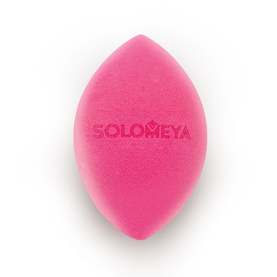 [SOLOMEYA] Косметический спонж для макияжа со срезом РОЗОВЫЙ  Solomeya Flat End blending sponge Pink, 1 шт