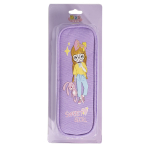 Пенал - косметичка Alingar, ткань, молния, 225 х 50 х 85 мм, "Девочка в очках", ассорти