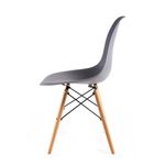 Стулья BRABIX "Eames CF-010", КОМПЛЕКТ 4 шт., пластик серый, опоры дерево/металл, 532632, 2033A