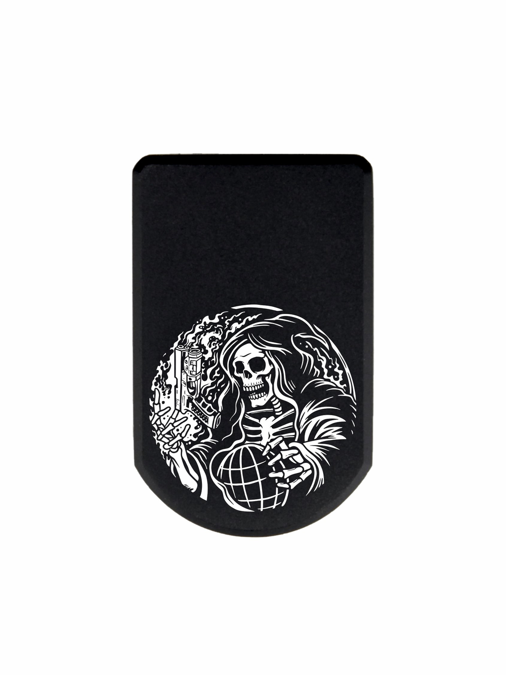 Пятка +3 патрона для магазинов Grand Power, ПЛК, CZ, Tanfoglio с гравировкой Смерть