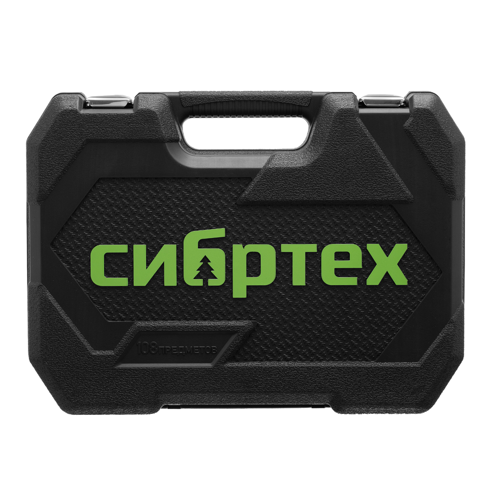 Набор инструментов, 1/2", 1/4", 108 предметов// Сибртех