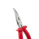 17495 Длинногубцы (тонкогубцы) Econom, 180мм, изогнутые шлифованные, пластмассовые рукоятки Matrix