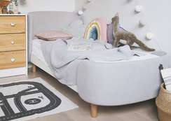 Кровать KIDI Soft для детей от 3 до 7 лет (серый)