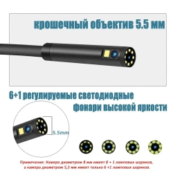 Эндоскоп с экраном/P40/5.5 mm/камера наблюдения/ручной эндоскоп