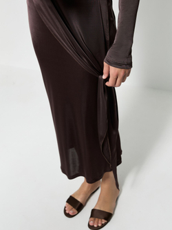 Юбка бельевая портвейн